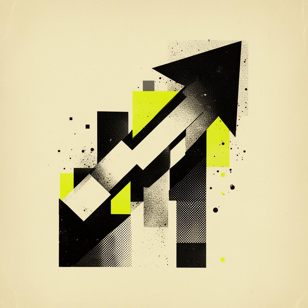 Abstract illustration of upward growth